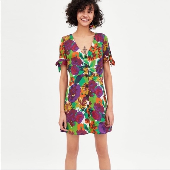 Zara Dresses & Skirts - ZARA floral mini dress